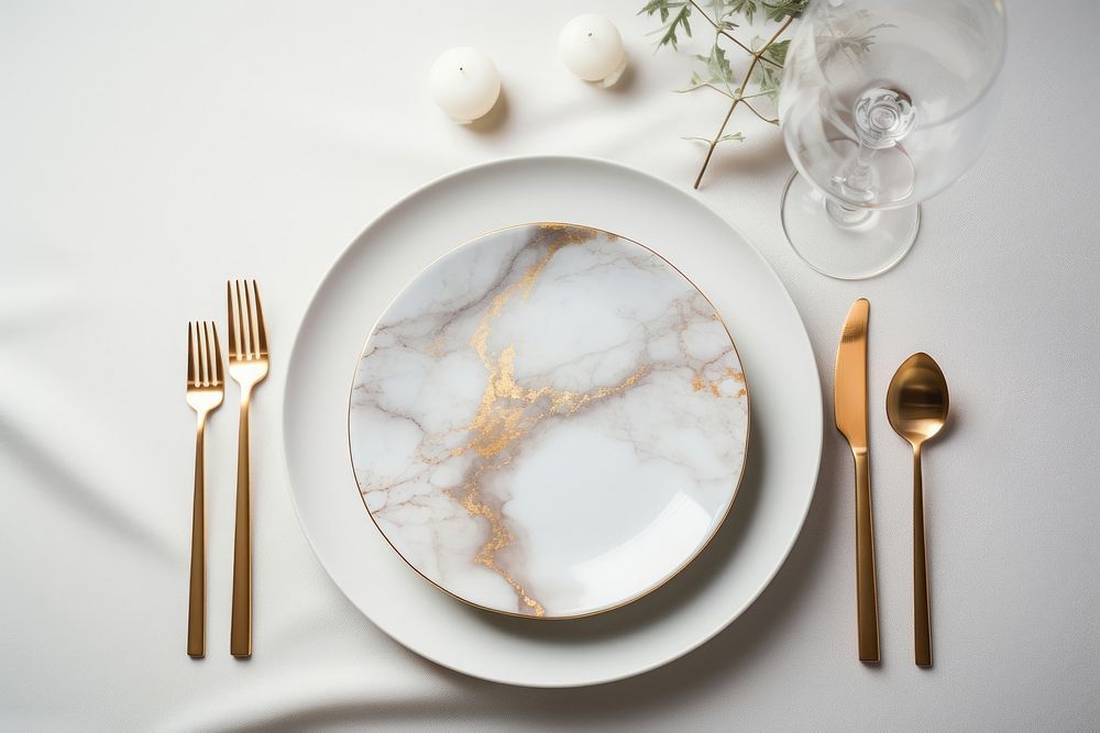 New year setting dinner plate. AI generated Image by rawpixel.
