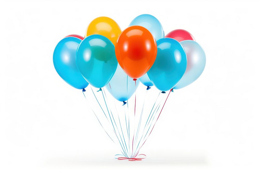 Party balloon white background anniversary. AI generated Image by rawpixel.