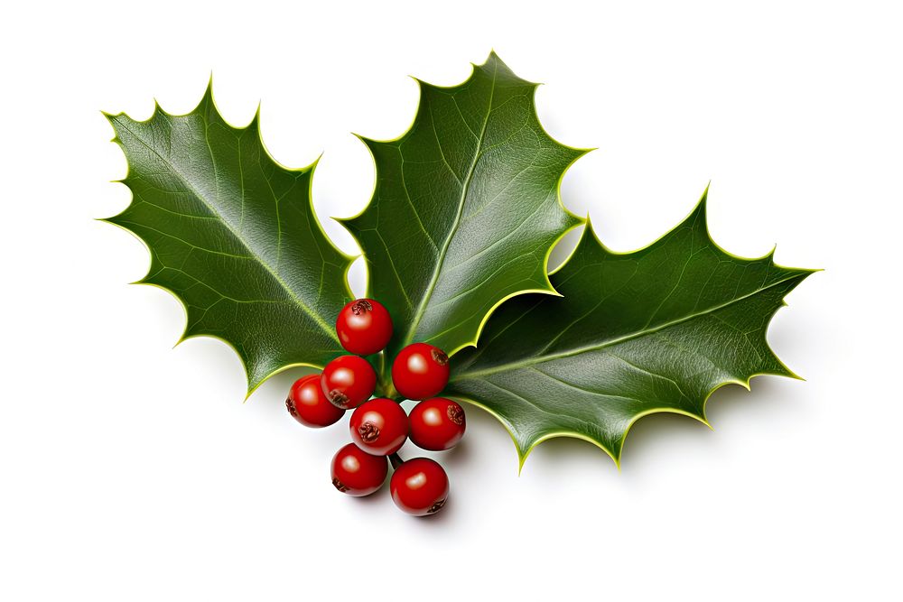 Holly leaves cherry plant leaf. AI generated Image by rawpixel.