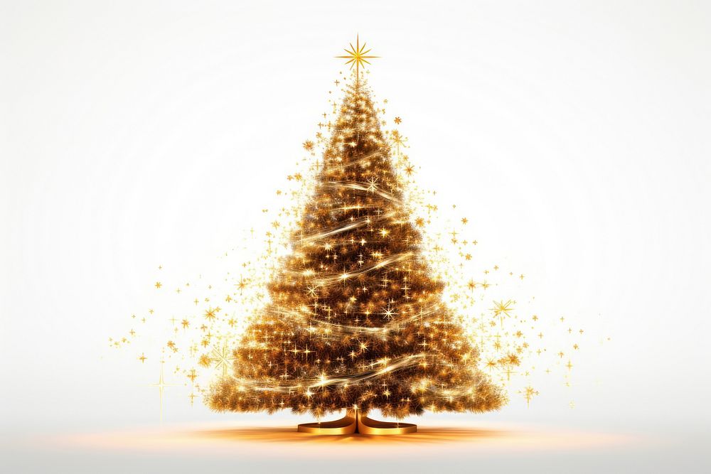 Light effect christmas tree plant anticipation. AI generated Image by rawpixel.