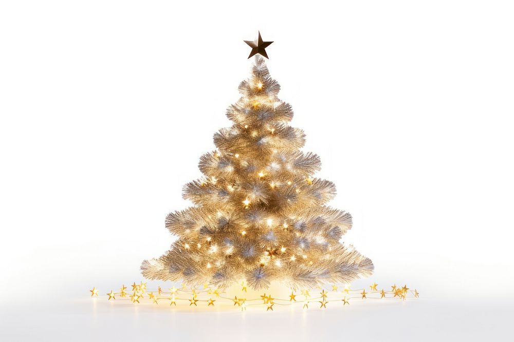 Light effect christmas tree plant white. AI generated Image by rawpixel.