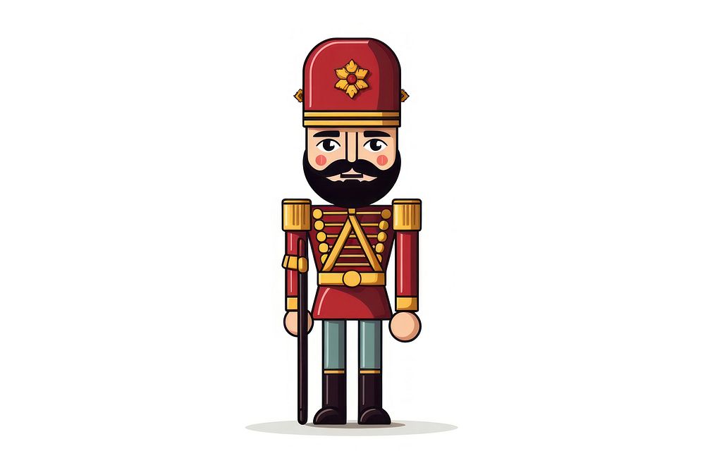 Russian nutcrackers soilder cartoon white background celebration. AI generated Image by rawpixel.