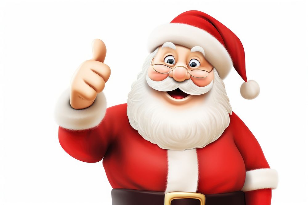 Santa Claus Christmas christmas pointing cartoon. AI generated Image by rawpixel.