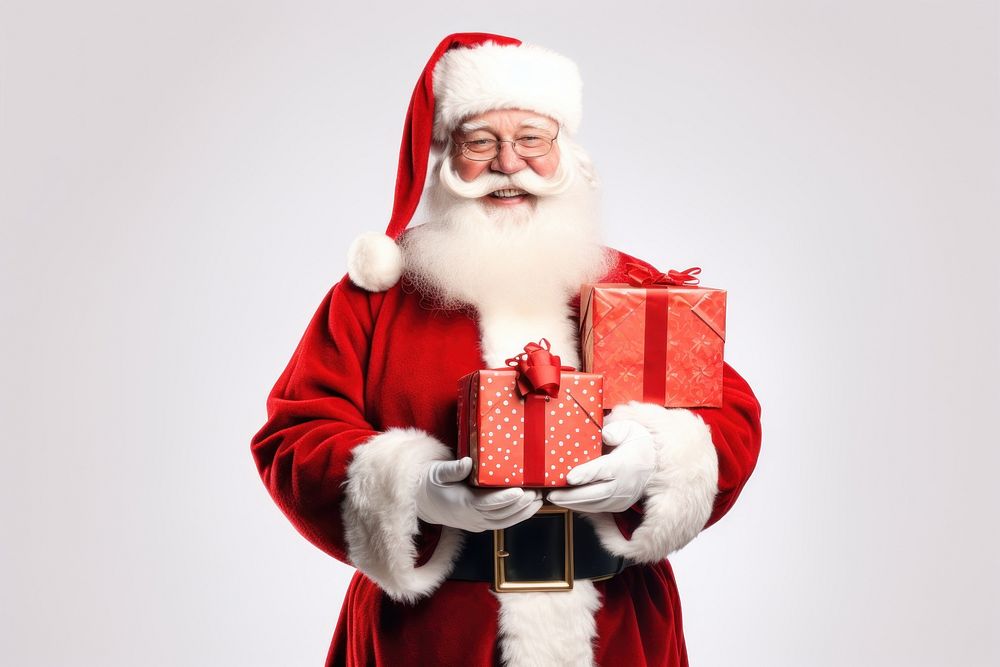 Gift box christmas adult santa claus. AI generated Image by rawpixel.