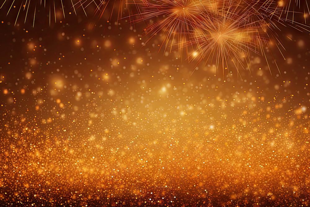 Gold glitter fireworks backgrounds christmas. AI generated Image by rawpixel.