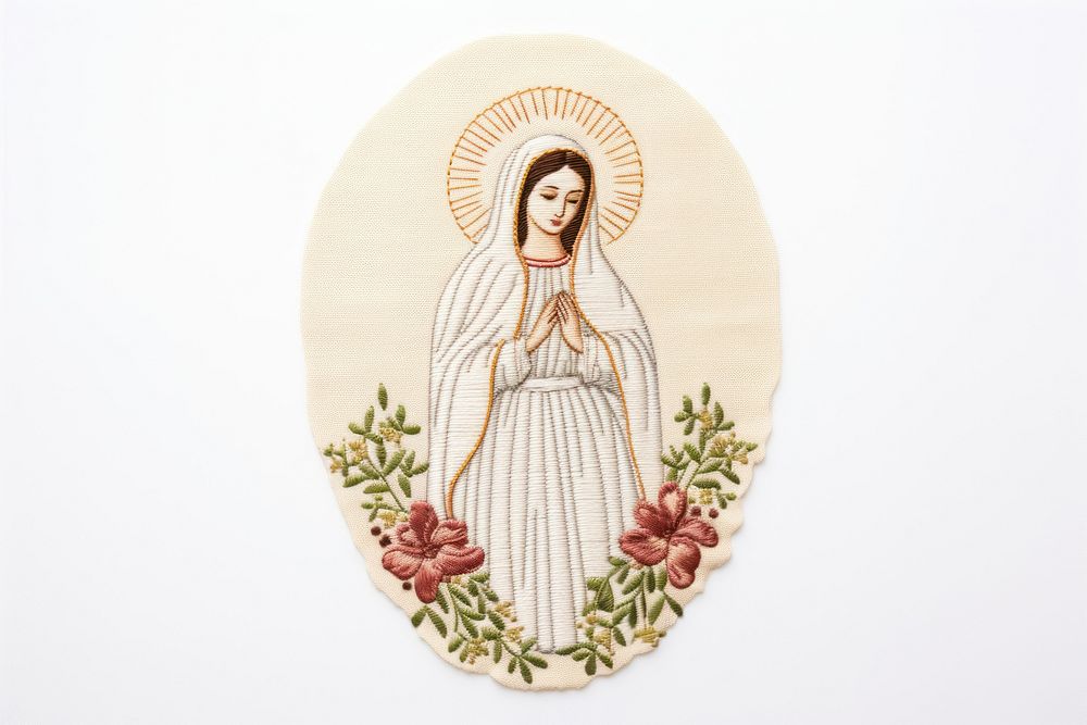 Embroidery pattern representation spirituality. AI generated Image by rawpixel.