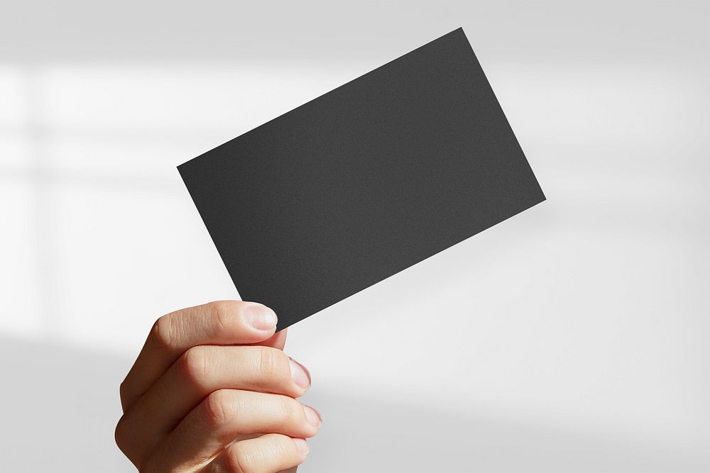 Blank black business card