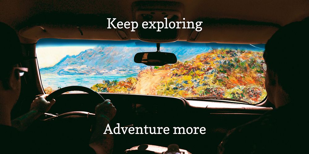 Adventure quote remixed Twitter post template
