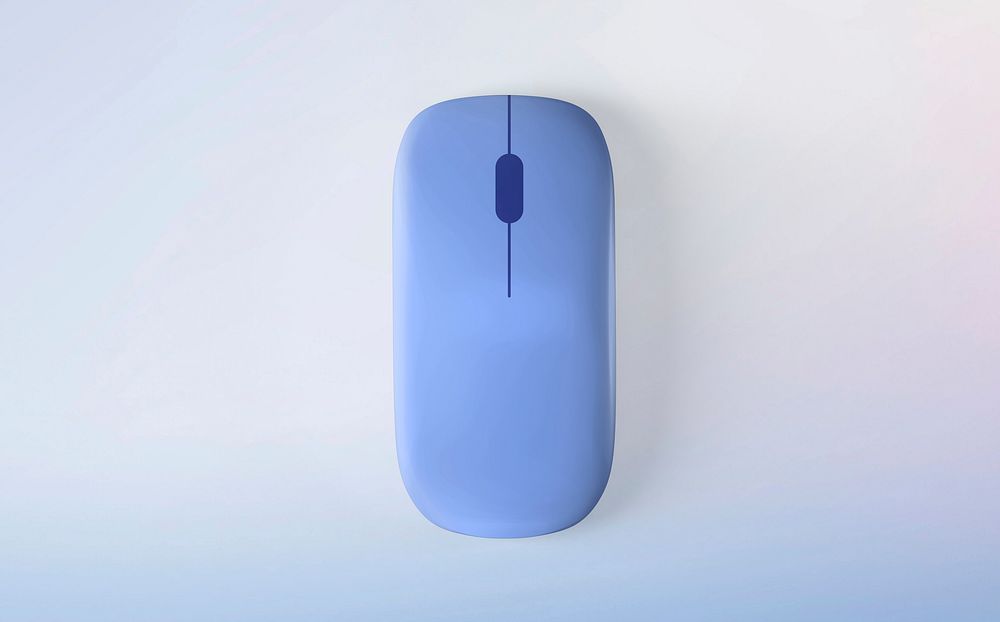 Computer mouse mockup, digital device psd