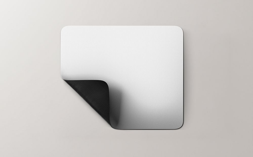 White mousepad with blank design space