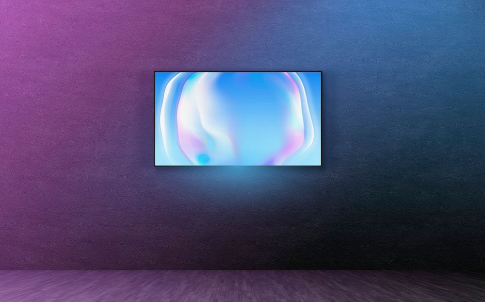 Smart TV screen mockup psd