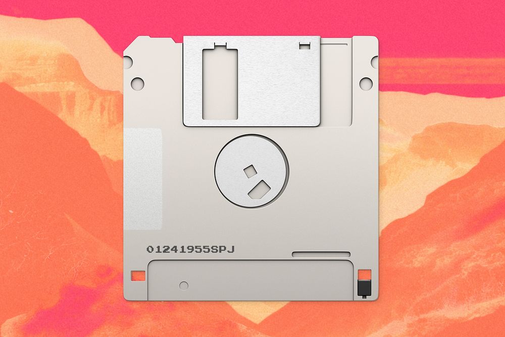 Floppy disk mockup psd
