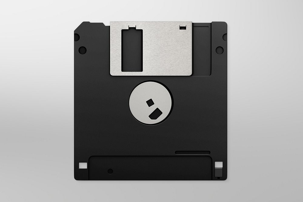 Black floppy disk, product design