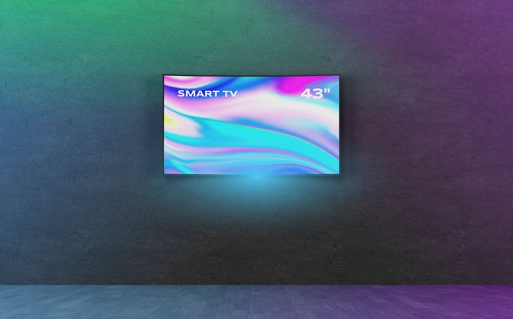 Smart TV screen mockup psd