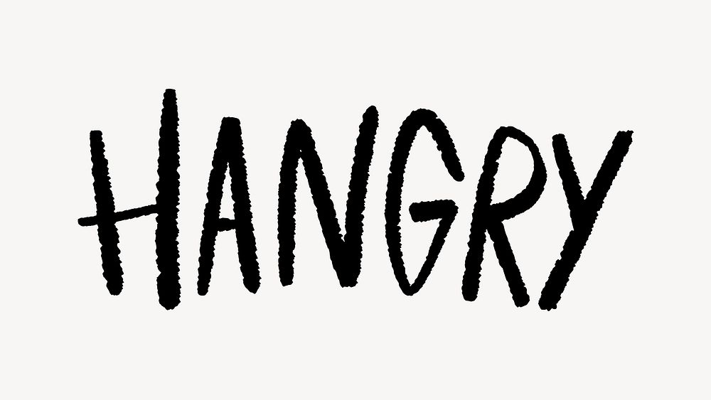 Hangry funky doodle, illustration vector