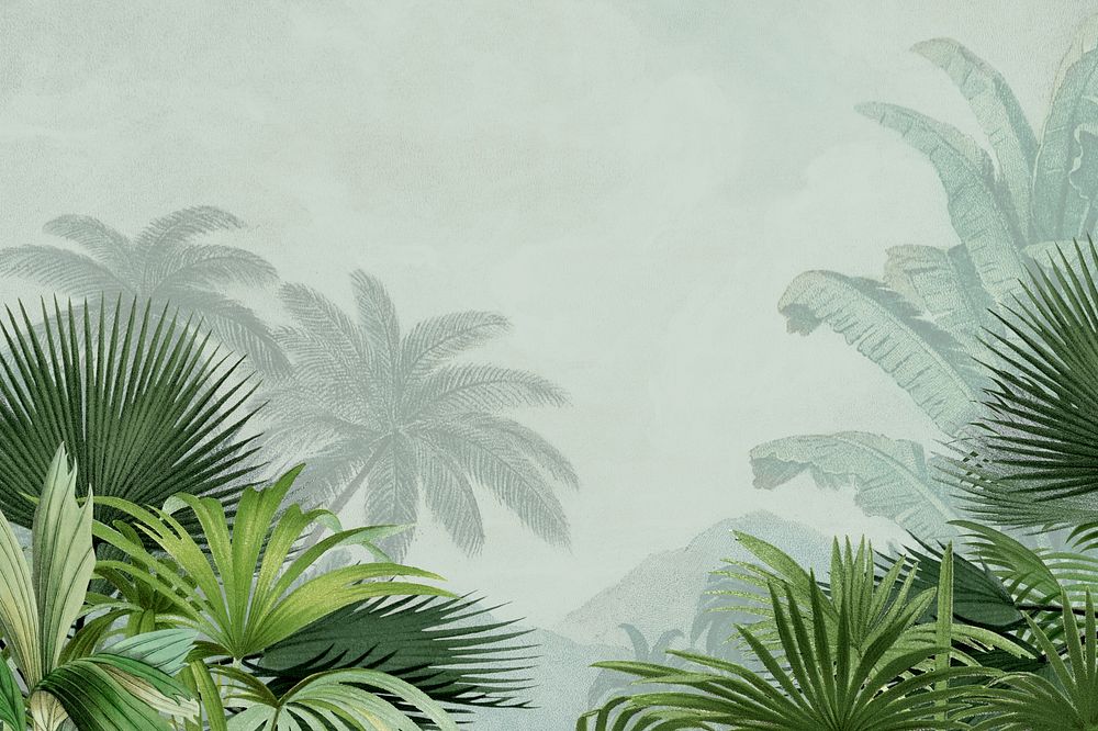 Jungle border background. Remixed by rawpixel.