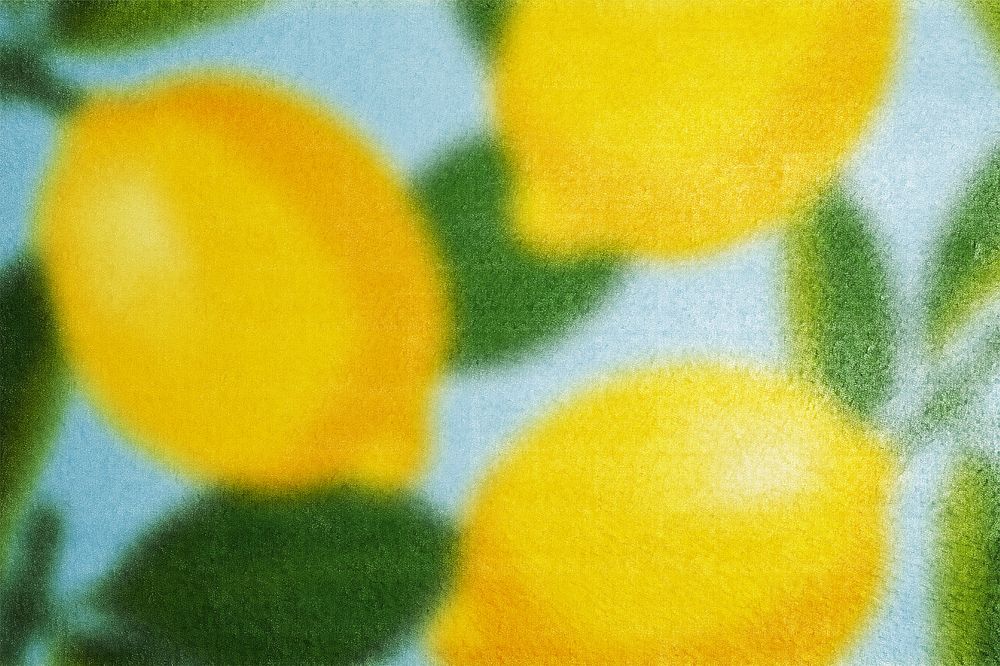 Blurry lemons background, Summer aesthetic