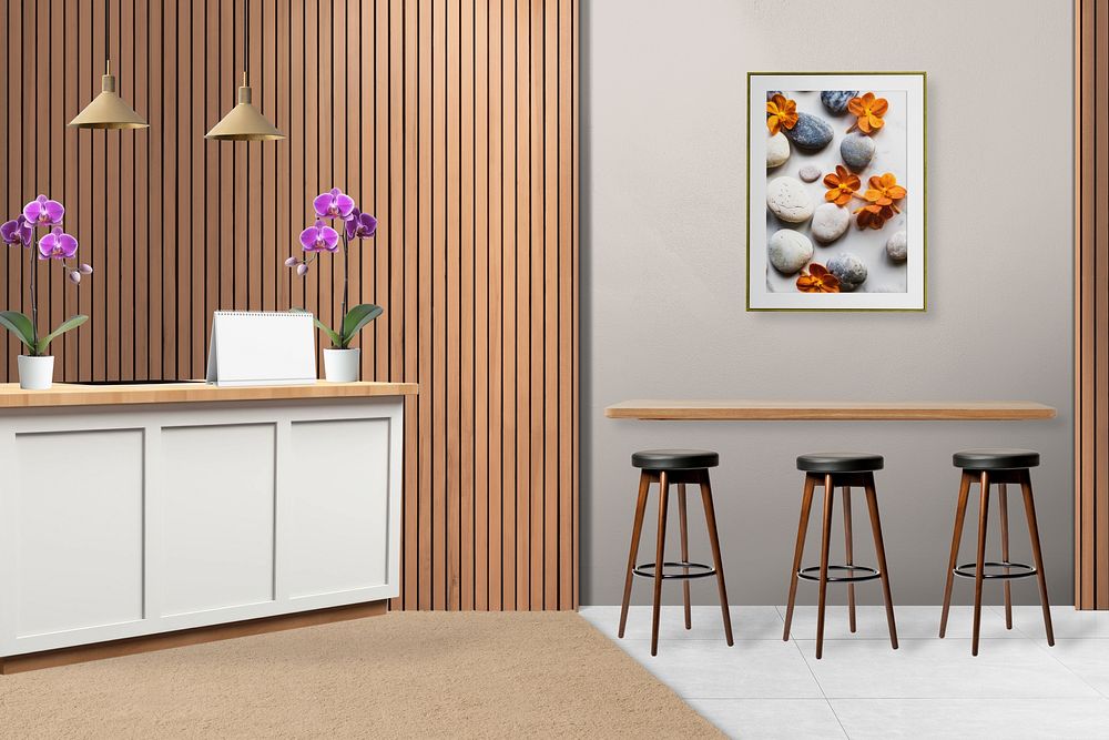 Front desk decor, interior design Premium Photo rawpixel