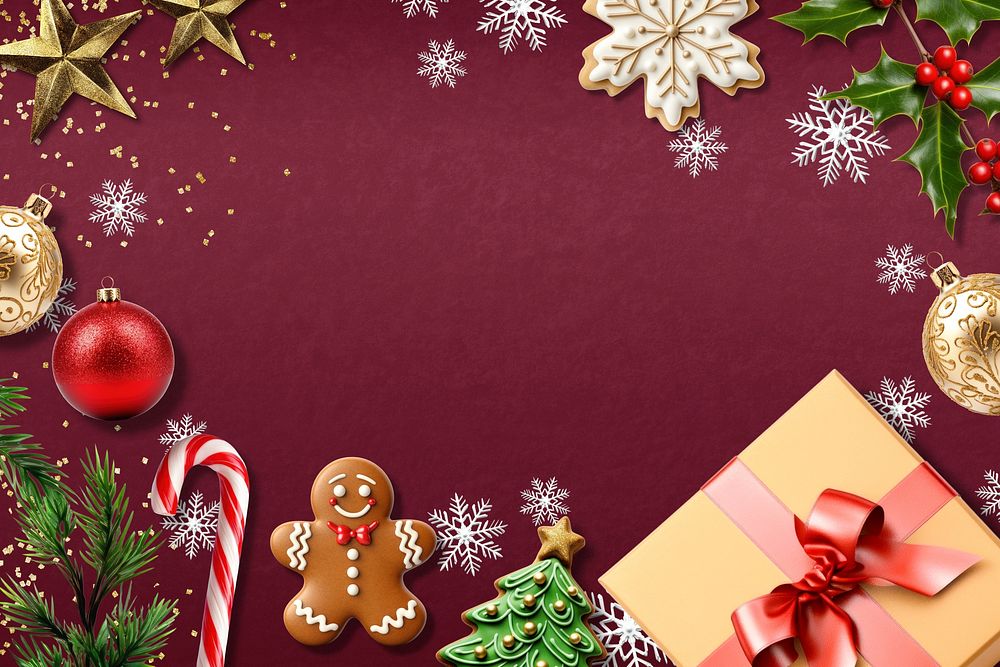 Christmas decoration, festive frame background