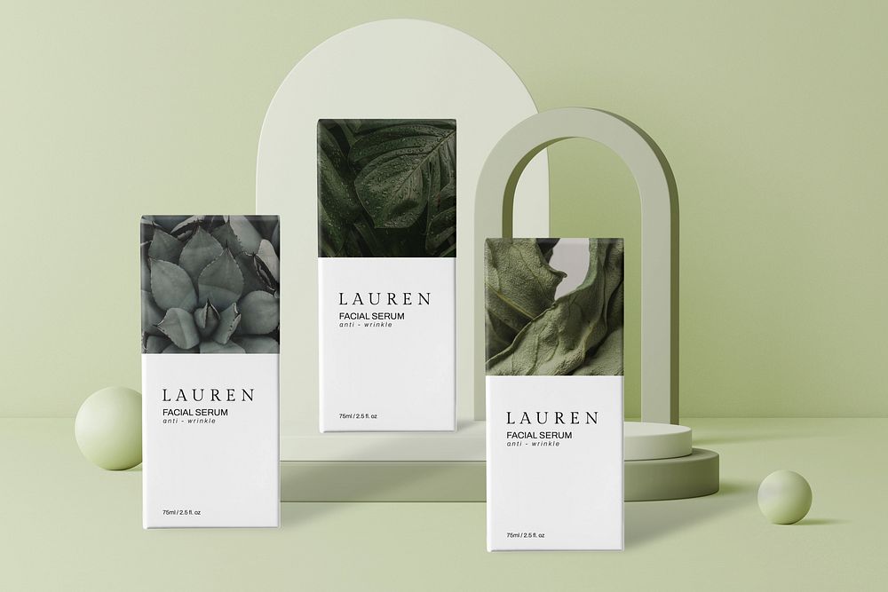 Organic beauty product packaging design