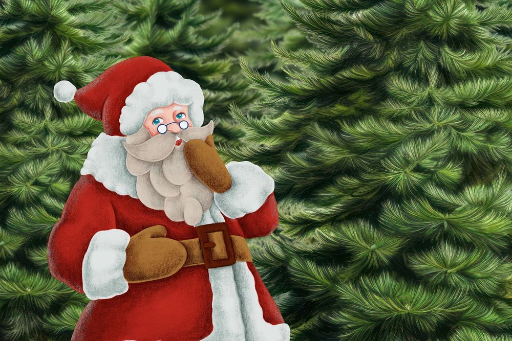 Santa Claus, festive holiday illustration