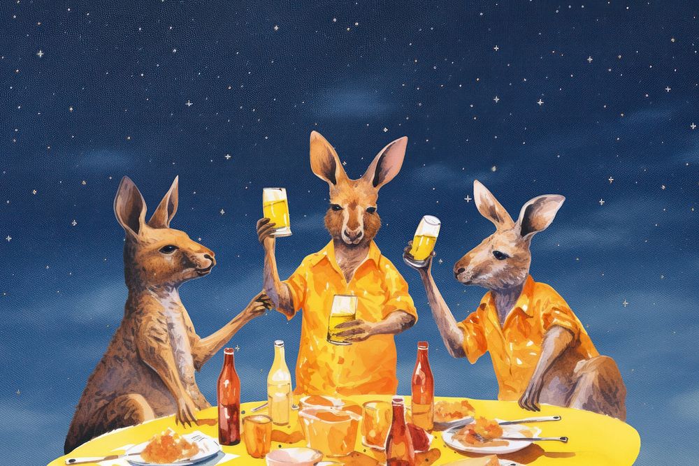 Beer party, celebration food illustration