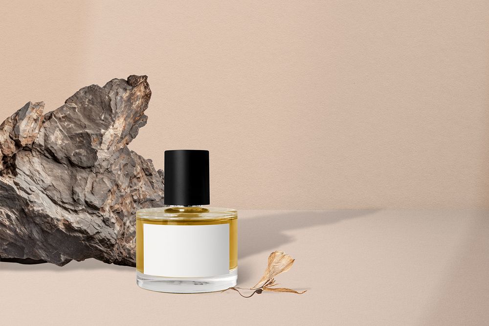Perfume bottle, product packaging photo