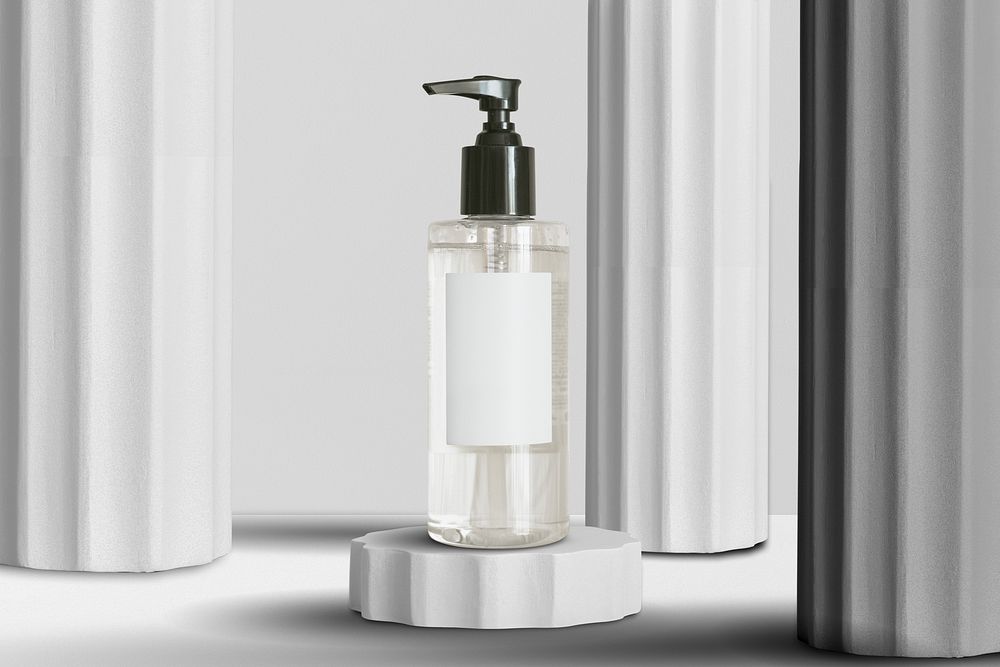 Pump bottle, product packaging photo