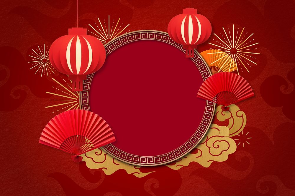 Chinese new year frame background