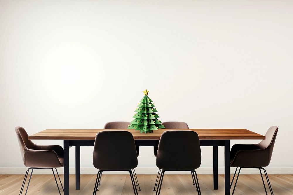 Christmas dining table, festive photo