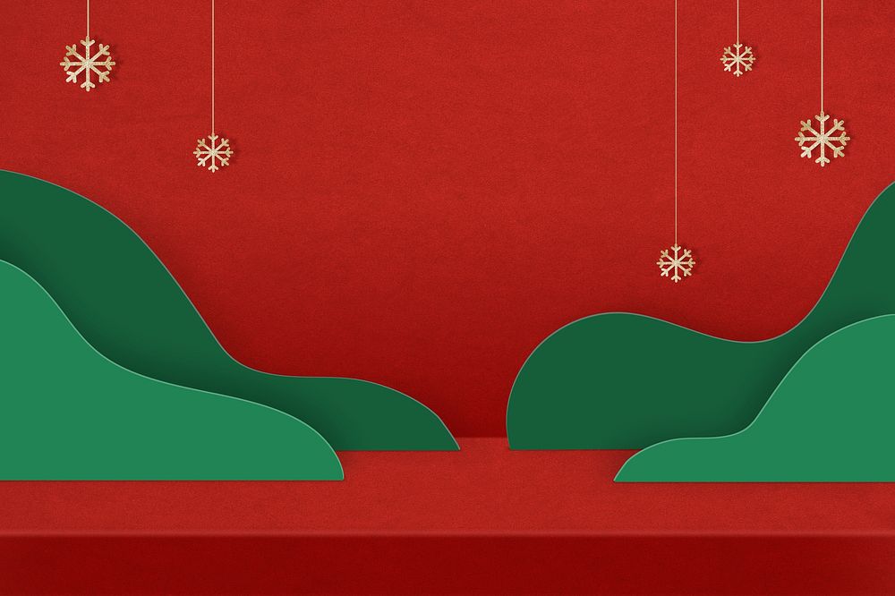 Christmas paper product display backdrop