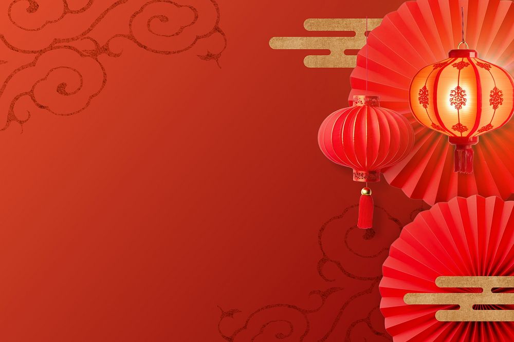 Chinese new year lantern background