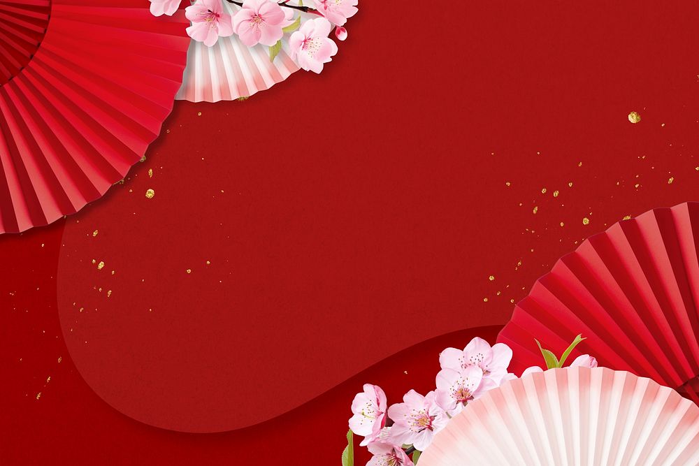 Chinese new year fans background