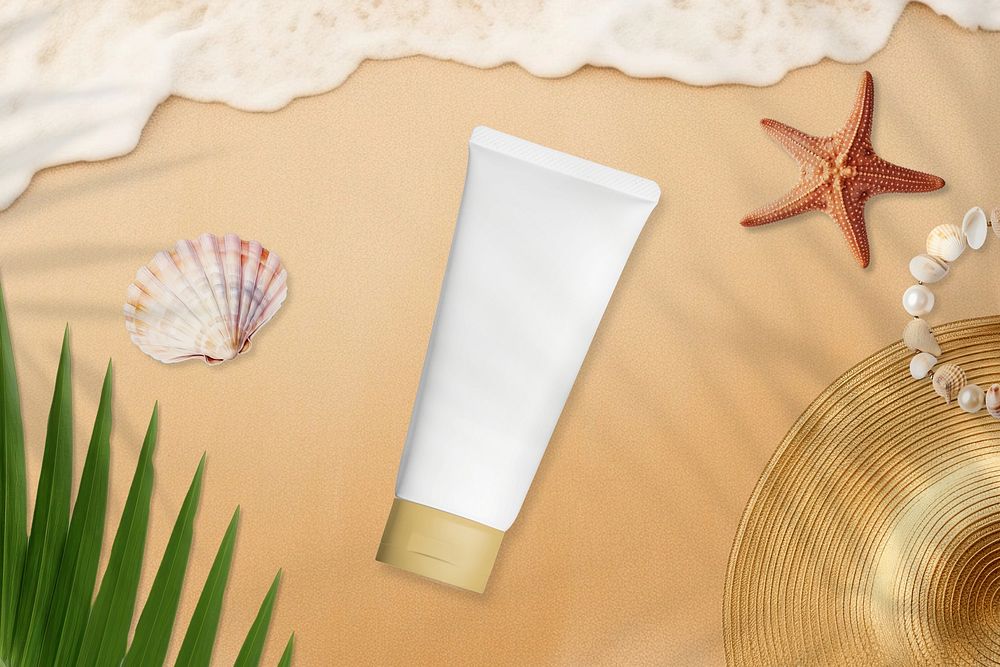 Sunscreen tube on the beach remix