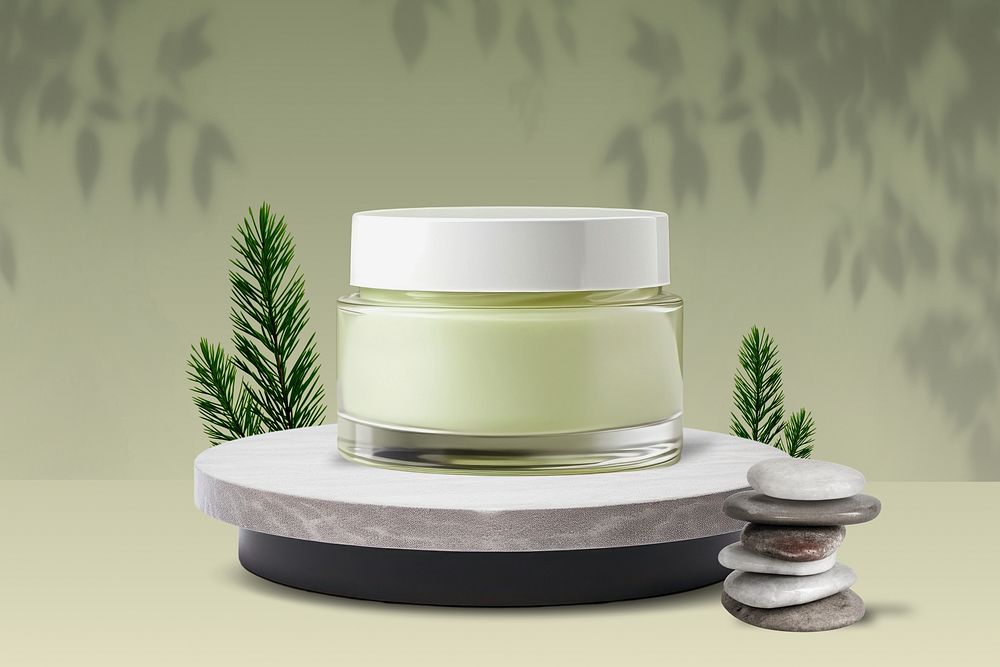 Skincare jar, beauty product remix