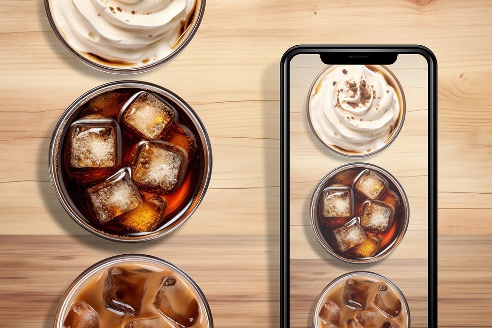 Drinks and smartphone screen remix