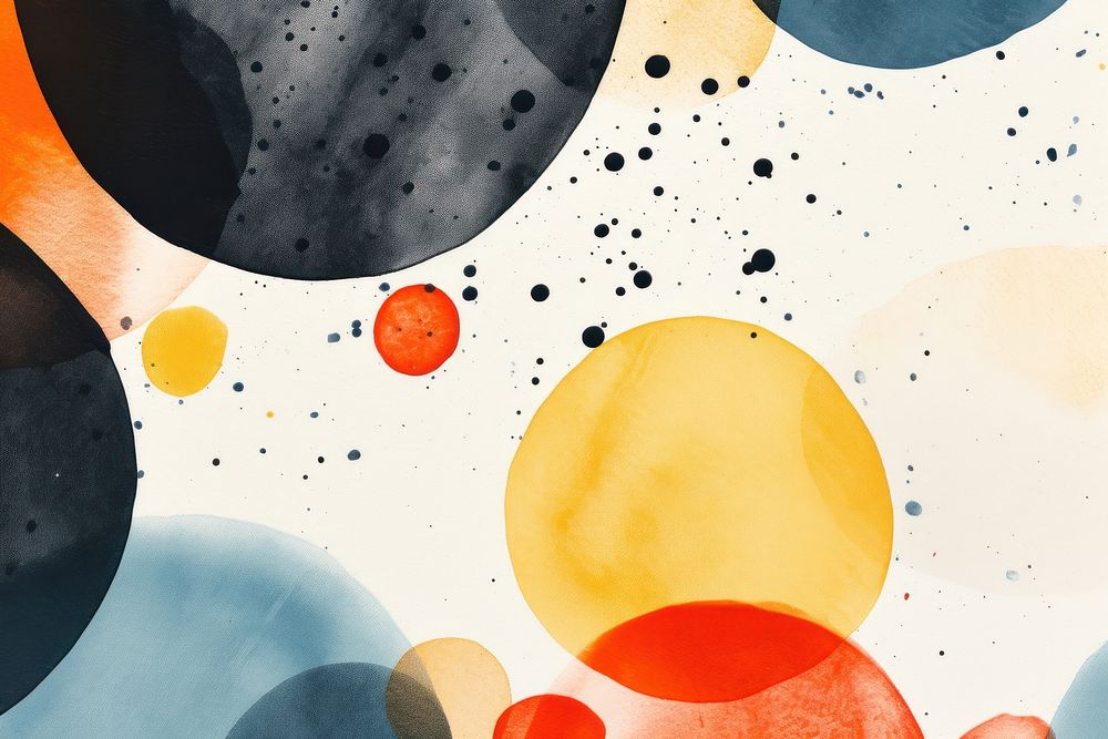 Circles backgrounds abstract painting. AI generated Image by rawpixel.