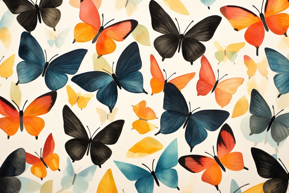 Butterlies backgrounds butterfly pattern. AI generated Image by rawpixel.
