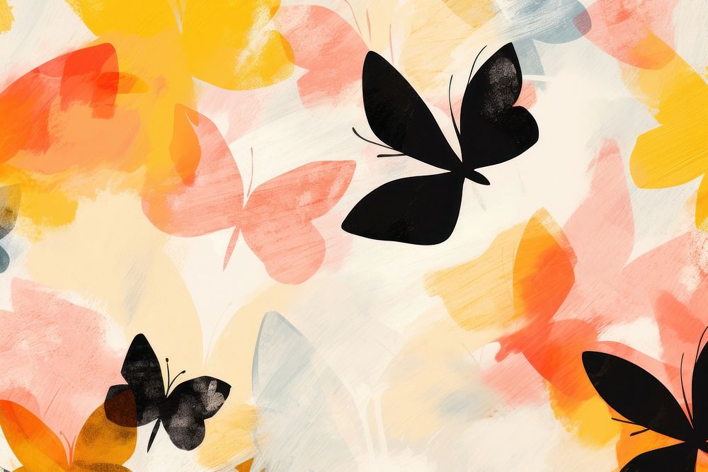 Butterlies backgrounds abstract painting. AI generated Image by rawpixel.