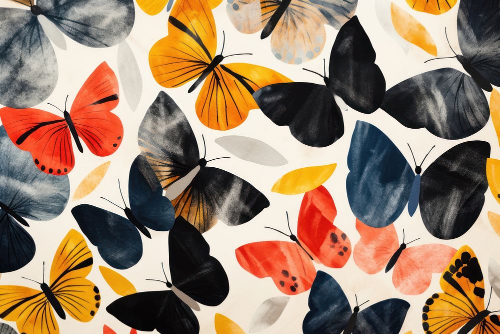 Butterlies backgrounds butterfly pattern. AI generated Image by rawpixel.