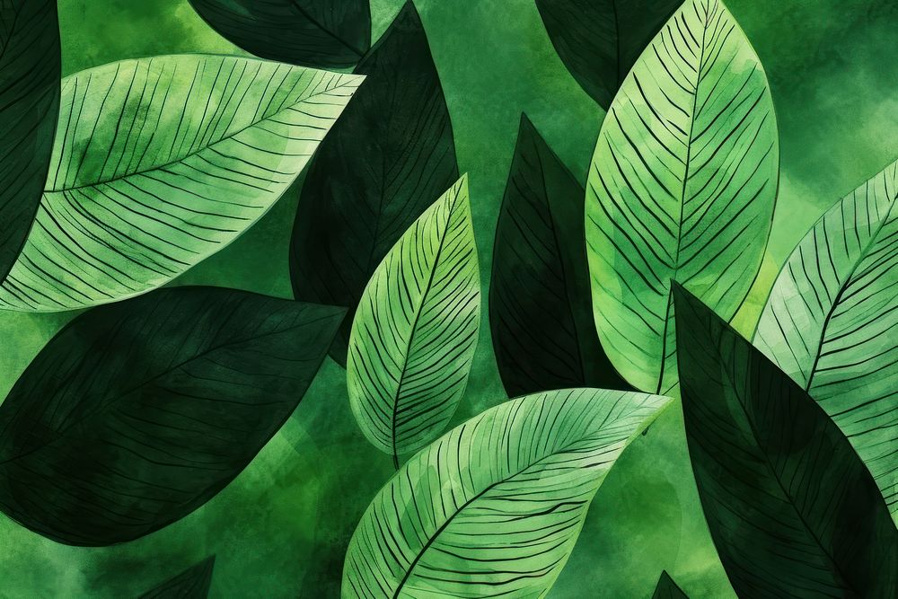 Green leaves backgrounds abstract nature. AI generated Image by rawpixel.