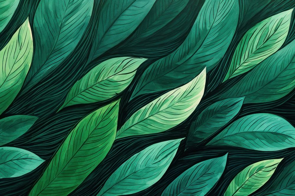 Green leaves backgrounds abstract pattern. AI generated Image by rawpixel.