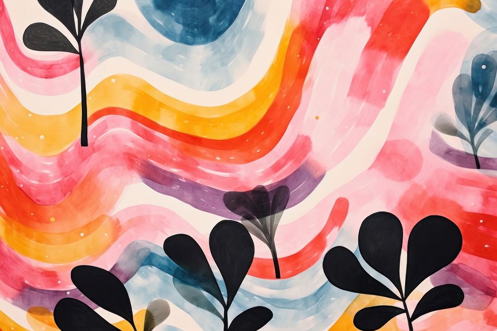 Flower stripes backgrounds abstract painting. AI generated Image by rawpixel.