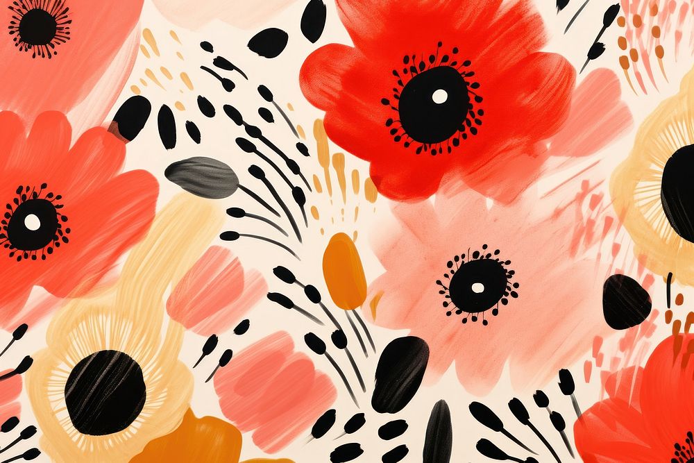 Flowers backgrounds abstract pattern. AI generated Image by rawpixel.