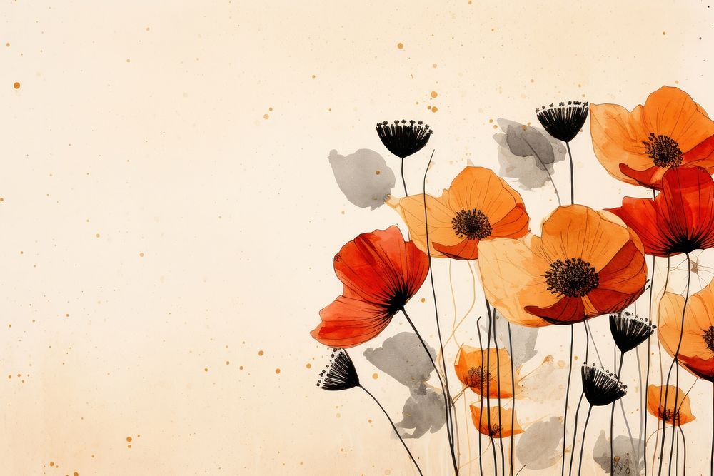 Flowers poppy petal plant. AI generated Image by rawpixel.