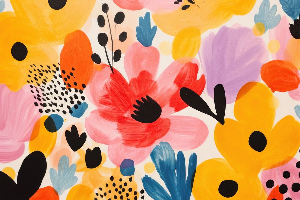 Flower backgrounds abstract painting. AI generated Image by rawpixel.