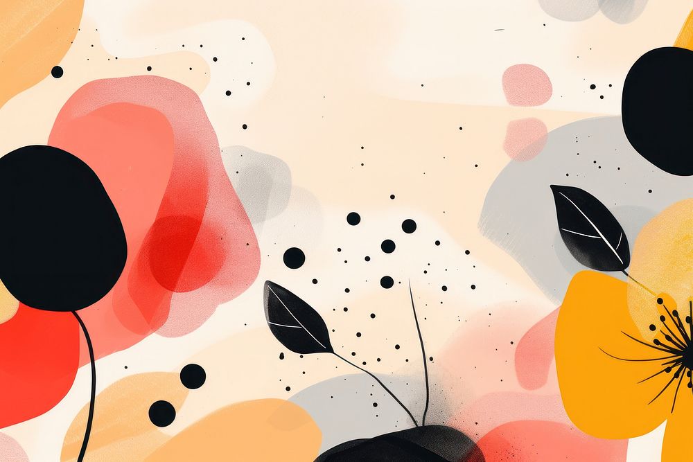 Memphis flowers backgrounds abstract pattern. AI generated Image by rawpixel.
