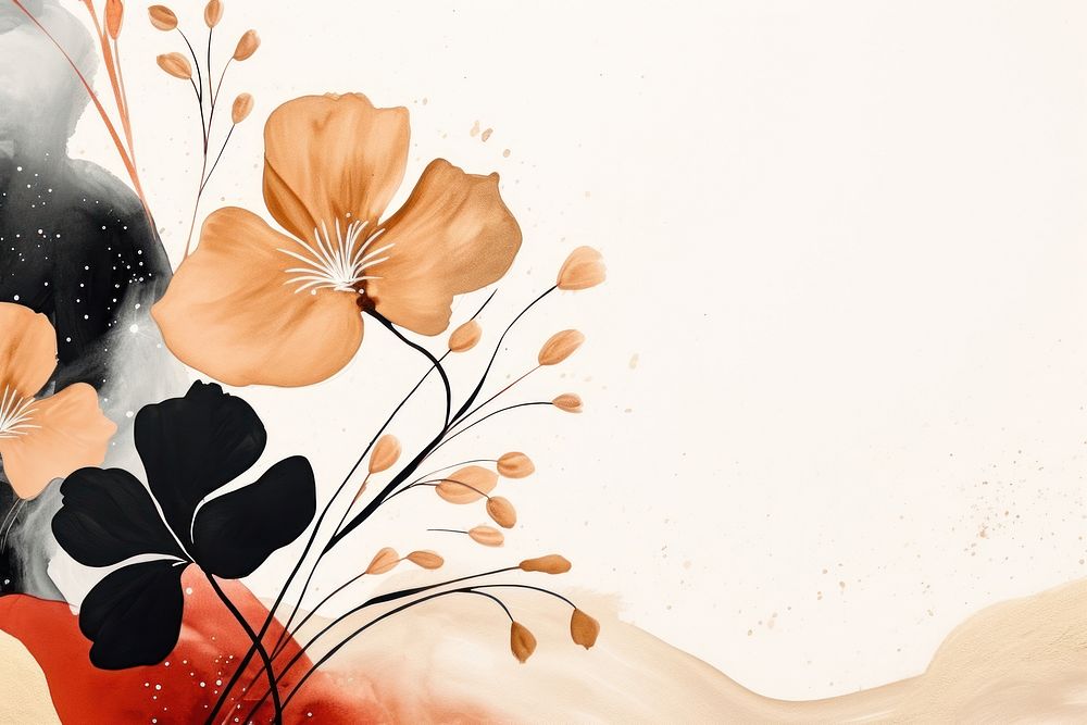 Minimal flowers backgrounds abstract pattern. AI generated Image by rawpixel.