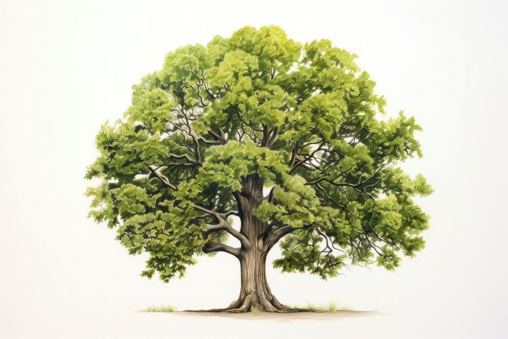 Oak tree plant tranquility outdoors. AI generated Image by rawpixel.
