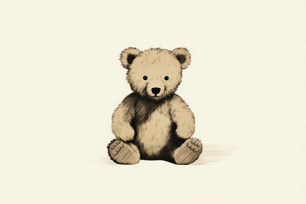 Teddy bear mammal toy representation. AI generated Image by rawpixel.